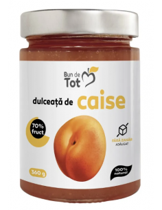 Dulceață de caise „Bun de Tot” 360 g (fără zahăr adăugat)