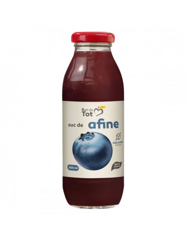 Suc natural de afine „Bun de Tot” 300 ml (fără zahăr)