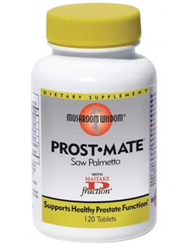 Mushroom Wisdom Prost-Mate (Saw Palmetto + Maitake D-Fraction) – 120 tablete vegetale