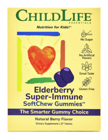 ChildLife Elderberry Super-Immune SoftChew Gummies – 27 tablete