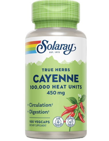 Solaray Cayenne Pepper 450 mg – 100 capsule vegetale
