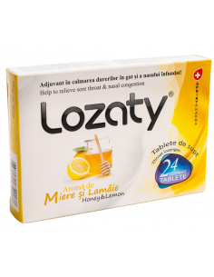 Lozaty Cu Aromă de Miere și Lămâie – 2×12 tablete (24...