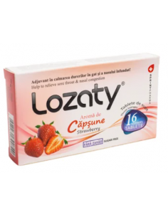 Lozaty aromă de căpșune fără zahăr – 2×8 lozuri (16 lozuri)