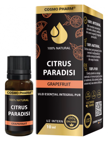 Ulei esențial integral pur de Grapefruit 10 ml