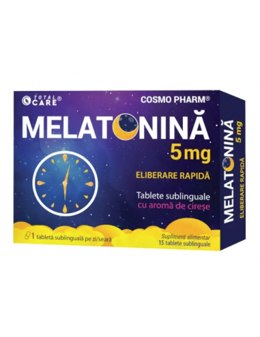 Melatonina 5 mg Fast Release – 15 tablete sublinguale