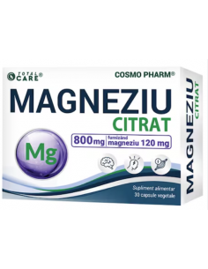 Magneziu Citrat 800 mg – 30 capsule vegetale