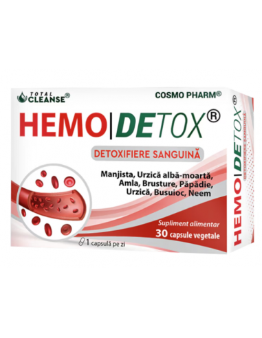 Hemodetox, 30 capsule vegetale, Cosmo Pharm