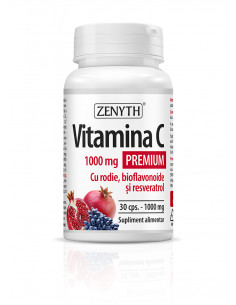 Vitamina C Premium cu rodie 1000 mg – Zenyth (30 capsule)