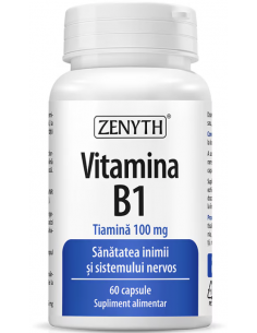 Vitamina B1 (Tiamină) 100 mg – 60 capsule, Zenyth