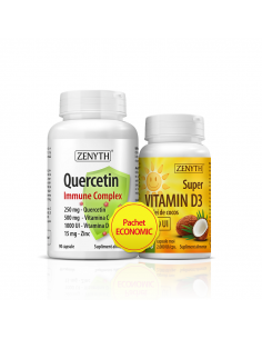 Pachet Quercetin Immune + Supervitamina D3 30 capsule