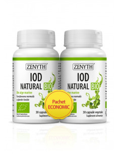 Pachet Iod Natural Bio – 30 + 30 capsule