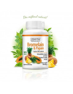 Enzime digestive Bromelain & Papain, 60 capsule, Zenyth