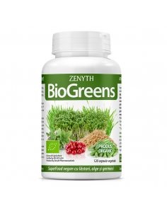 BioGreens SuperFood Organic – 120 capsule, Zenyth