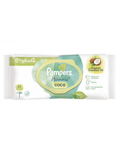Pampers Harmonie Coco – Șervețele umede pentru bebeluși x 42 bucăți