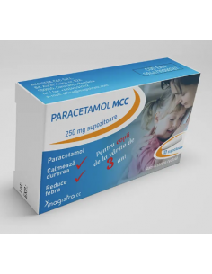 Paracetamol MCC 250 mg, 10 supozitoare