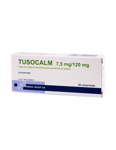 Tusocalm 7,5 mg/120 mg, 20 comprimate