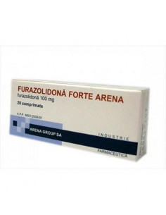 Furazolidona Forte 100 mg, 20 comprimate