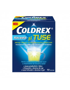 Coldrex Răceală şi Tuse 10 plicuri — pulbere pentru...
