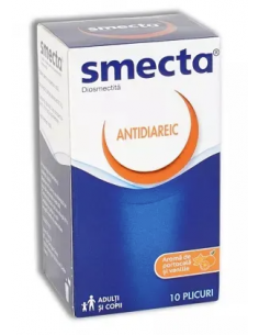Smecta 3 g pulbere pentru suspensie orală, 10 plicuri