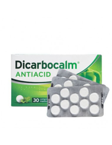 Dicarbocalm 30 comprimate masticabile