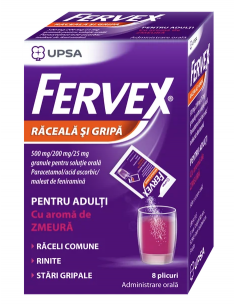 Fervex pentru adulti zmeura gran.sol.or x 8 pl,...