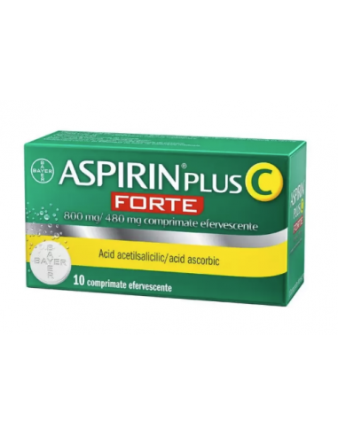 Aspirin Plus C Forte 800/480mg 10cp.eff, Bayer...