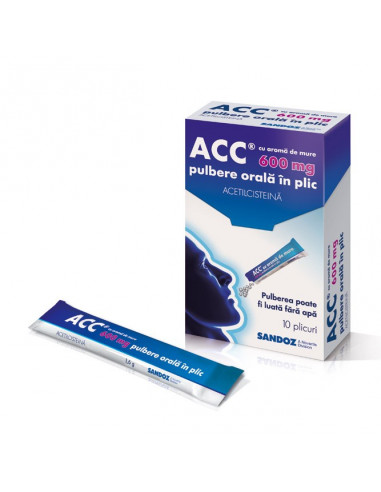 ACC 600mg cu mure pulbere orodispersabila  x 10...