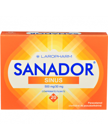 Sanador Sinus 500mg/30mg x 20cp.film, Laropharm
