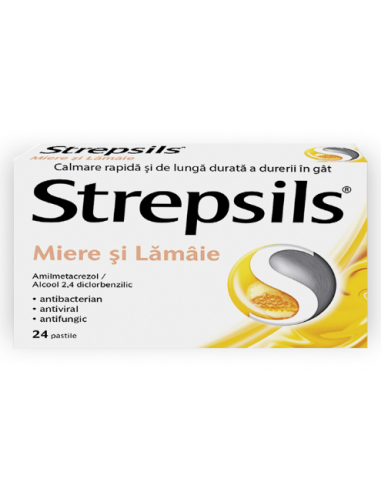 Strepsils miere si lamaie x 24 cp, Reckitt...