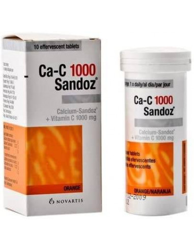 Calciu Sandoz  vit C 1000 x 10cp.eff, Novartis...