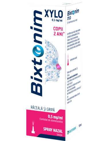 Bixtonim Xylo 0,5% spray nazal x 10ml, Biofarm...
