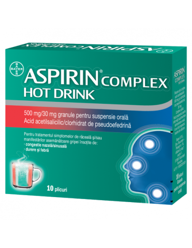 Aspirin Complex gran.susp.orala x 10pl, Bayer...