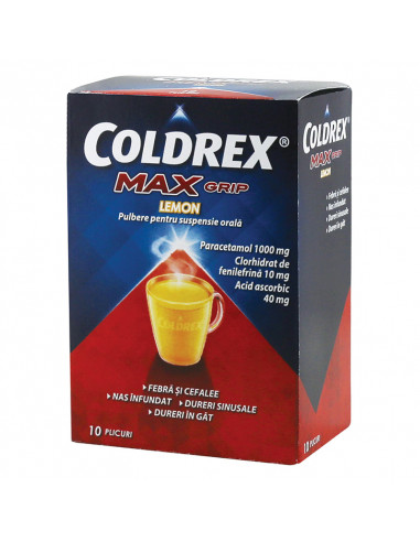 Coldrex maxgrip lemon x 10 pl, Omega Pharma Sa
