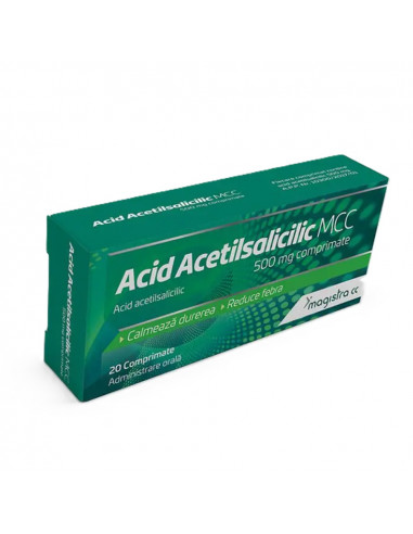 Acid acetilsalicilic 500mg x 20 cps, Magistra C...