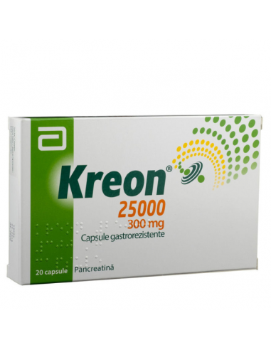 Kreon 25000 300mg 2blx10cps.grez, Mylan