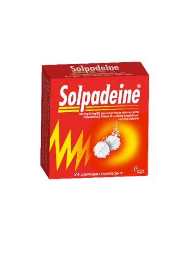 Solpadeine 500mg/8mg/30mg x 24 cpr eff, Omega...
