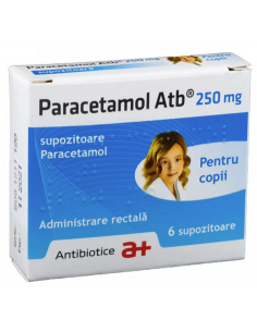 Paracetamol copii 250mg 1folie x 6sup, Antibiotice Sa Iasi