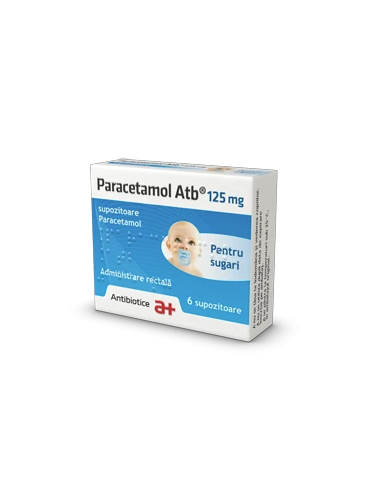 Paracetamol sugari 125mg x 1 folie x 6sup,...