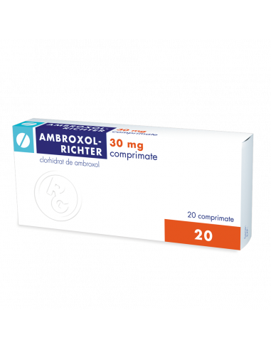 Ambroxol 30mg x 20cp, Gedeon Richter Romania Sa