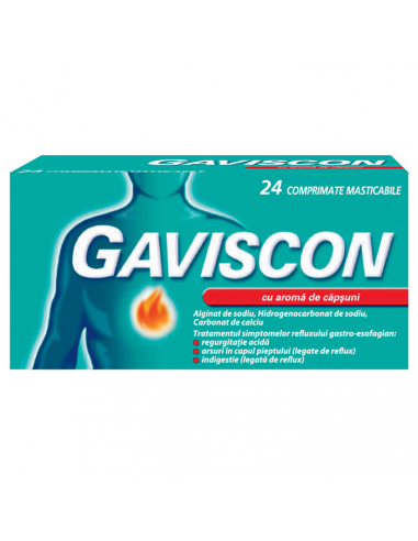 Gaviscon capsuni x 24 cpr mast, Reckitt...