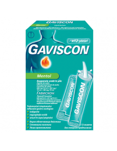 Gaviscon mentol susp orala 10ml x 12pl, Reckitt Benckiser...