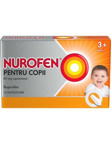 Nurofen copii 60mg x 10sup, Reckitt Benckiser...