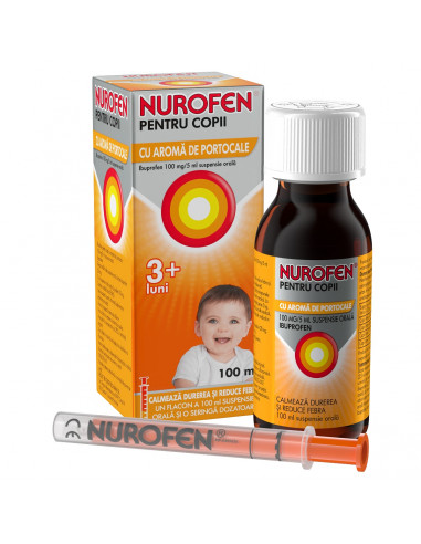 Nurofen sirop copii aroma portocale 1fl x...