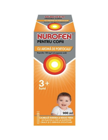 Nurofen sirop copii aroma portocale 1fl x...