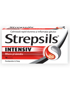 Strepsils intensiv miere si lamaie x 16cpr, Reckitt...
