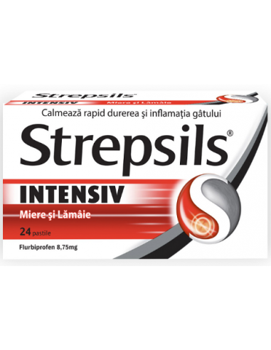 Strepsils intensiv miere si lamaie x 24cp,...
