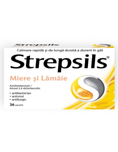 Strepsils miere si lamaie x 36cp, Reckitt Benckiser...