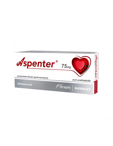 Aspenter 75mg x 28 cp.gastrorez, Terapia Sa Cluj