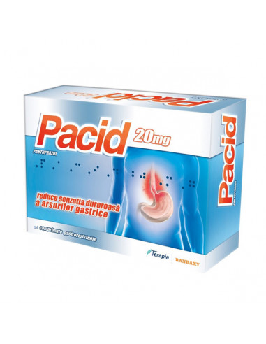Pacid 20mg x 14cp.film gastrorez., Terapia Sa Cluj