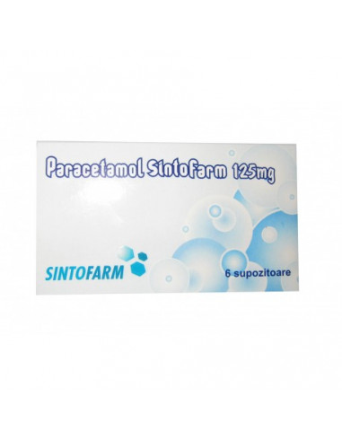 Paracetamol 125mg x 6sup, Sintofarm Sa Buc.